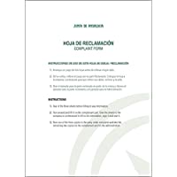 Libro de hojas de reclamaciones Andalucía
